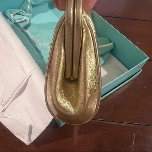 Tiffany & Co. Morgan Gold Leather  Clutch - New - Picture 10 of 12